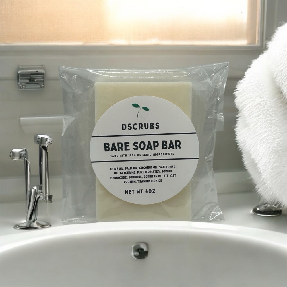 Handcrafted Unscented Soap Bar Castile Gentle & Natural Cleansing